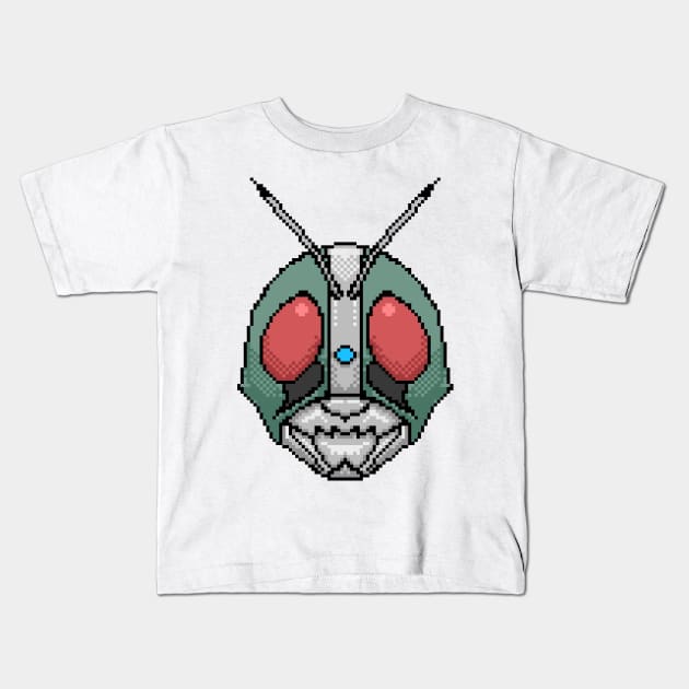 Kamen Rider 8 Bit Kids T-Shirt by WahyudiArtwork